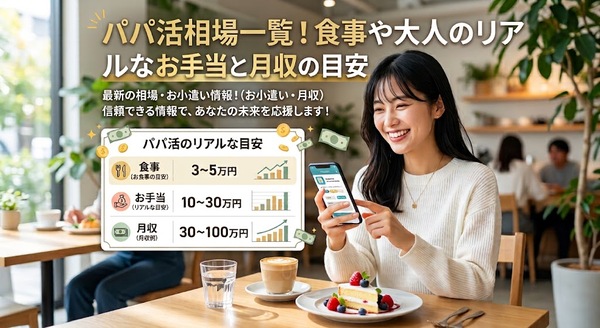 パパ活相場一覧!食事や大人のリアルなお手当と月収の目安